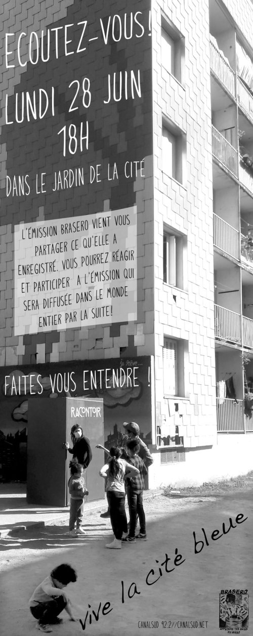 Affiche de la diffusion public dans le parc de la citée